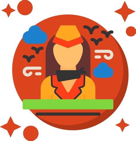 Flight Attendant Tailed Color Icon Vector Art At Vecteezy