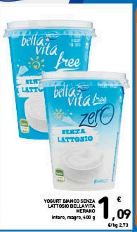 Yogurt Bianco Senza Lattosio Bella Vita Merano Offerta Di Spazio Conad