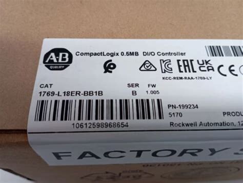 Allen Bradley Ab L Er Bb B Compactlogix Mb Di O Controller Plc