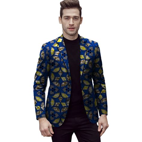 African Dashiki Print Suit Jacket Men Blazers African Festive Man