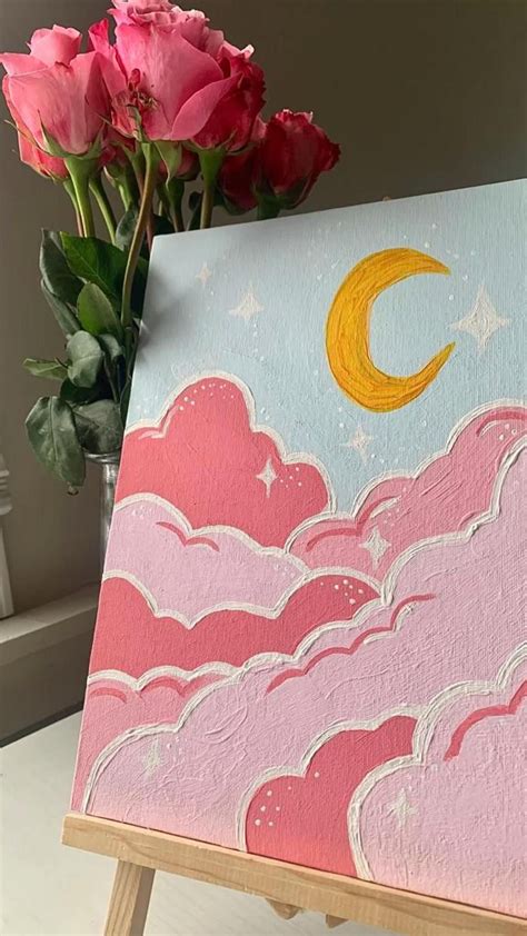 In The Clouds Canvas Painting Designs Diy Canvas Small Canvas Art