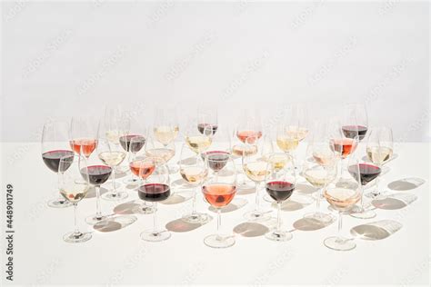 Colorful wine glasses. Stock Photo | Adobe Stock