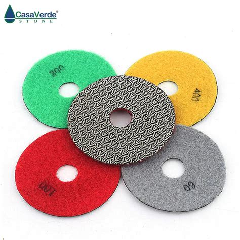 Free Shipping 3 Inch Electroplated Polishing Pads 80mm Dry And Wet For