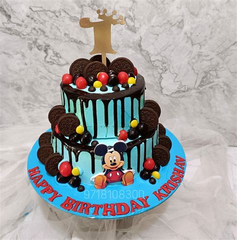 1st Birthday Mickey Mouse Cake | Yummycake