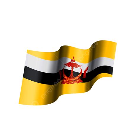 Vektor Negara Bendera Nasional Brunei Spanduk Kuning Lambang Png Dan