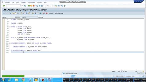 Sap Abap Simple Classical Report Youtube