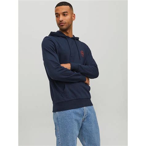 Jack And Jones Heren Shark Hoodies Marineblauw