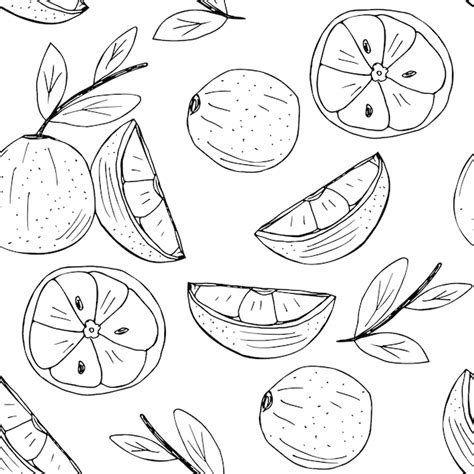 Premium Vector Vector Seamless Pattern Of Hand Drawn Elements With