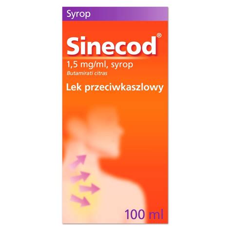 Sinecod Syrop Na Kaszel Dla Dzieci Lata I Doros Ych Mg Ml Ml