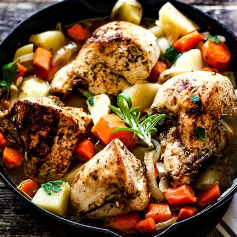 Braised Chicken With Potatoes And Vegetables Everyday Eileen