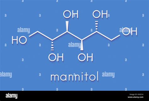 Mannitol Mannite Manna Sugar Molecule Used As Sweetener Drug Etc Skeletal Formula Stock