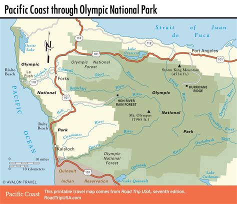 Map Of Oregon Washington And California Coast Wells Printable Map