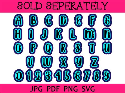 Layered Font Svg Multi Layer Alphabet Svg Fonts For Cricut Etsy