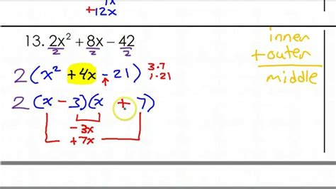 Day 7 Hw 13 To 18 Factoring Polynomials Trinomials Youtube