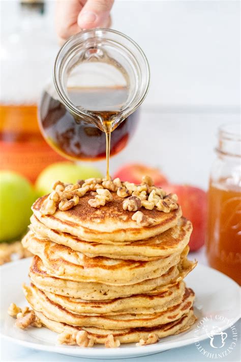 Spiced Apple Cider Pancakes With Maple Bourbon Syrup Catz In The Kitchen