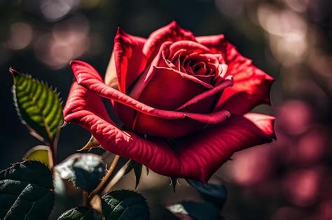 Premium Photo A Close Up Of A Red Rose With The Words The Name On It