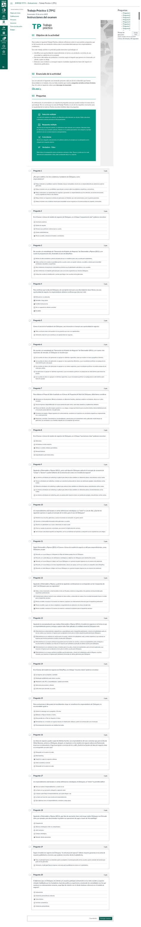 Examen Trabajo Práctico 1 TP1 EMP202 9774 Evaluaciones Trabajo