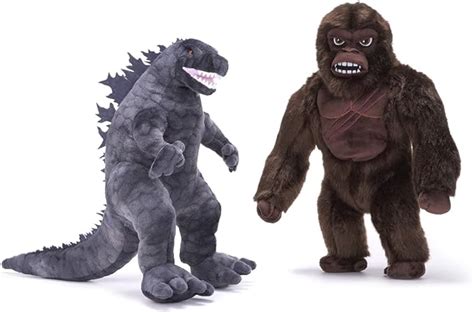 Amazon.com: ENVI Set of 2 King Kong & Godzilla Plush Soft Toys 12 ...