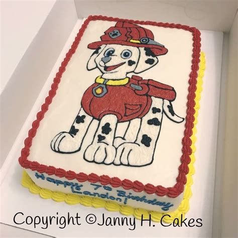 Marshall paw patrol cake | Paw patrol cake, Birthday love, Nephew birthday