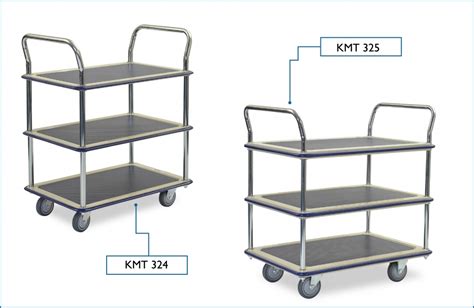 3 Shelf 2 Handle Trolley Trolley KOMADA Material Handling Equipment