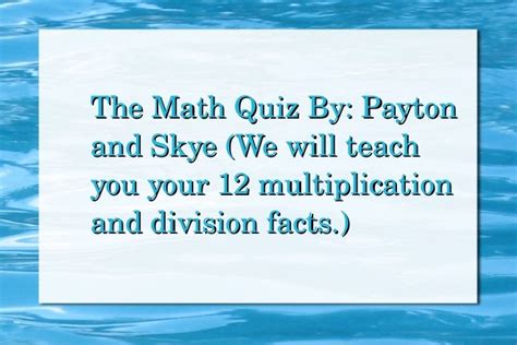 Math slide show