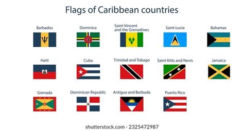 34,448 Flags Caribbean Countries Images, Stock Photos, 3D objects ...