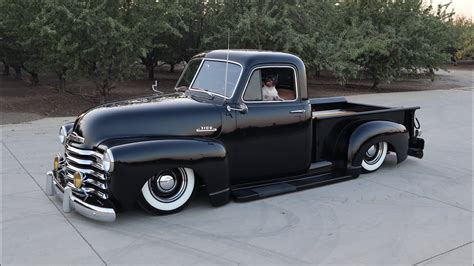 Bagged 1953 Chevy Truck 3100 Driving Up And Down The Street Youtube