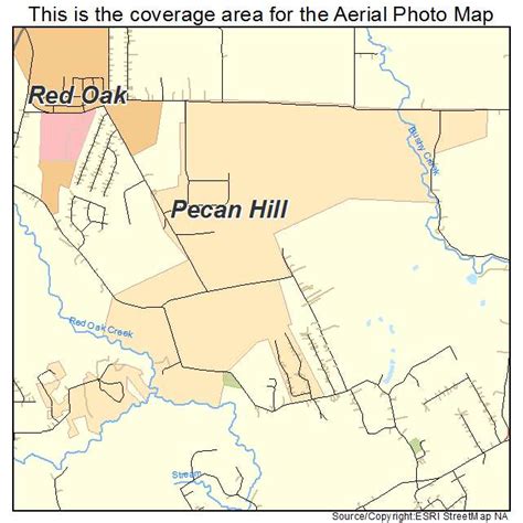 Aerial Photography Map Of Pecan Hill Tx Texas