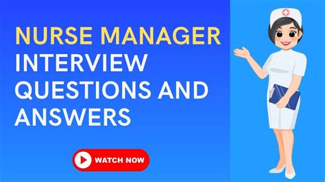 Nurse Manager Interview Questions And Answers Youtube