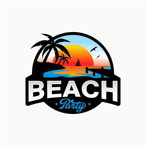 Summer Beach Logo Vector Illustration 6627081 Vector Art At Vecteezy