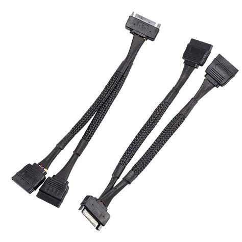 Buy SATA Power Splitter Cable (2 Pack) SSD Power Cable HDD Power Cable Hard Drive Power Cable 6 ...