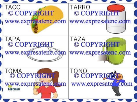 Spanish CVCV Words With T Sound In The Initial Position Mysite