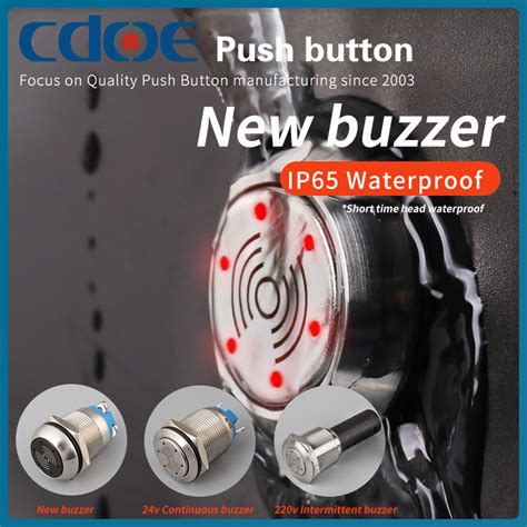 CE UL Metal Buzzer Factories Metallic Buzzer 19mm Waterproof Ip65