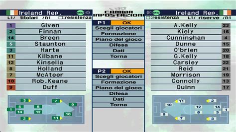 Statistiche Dei Giocatori Del Irlanda Su Iss 3 YouTube