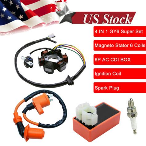 New Gy Magneto Stator Coil Cdi Box Ignition Coil Cc Stock Atv