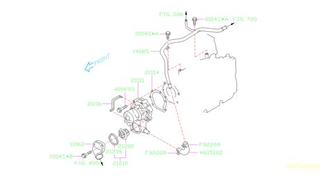 2011 Subaru Outback 2 5L CVT Limited Engine Coolant Thermostat