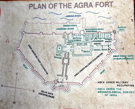 plan  agra fort display