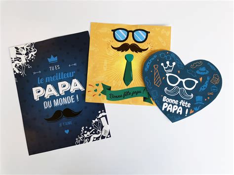 DIY 3 cartes de fête des pères à imprimer Blog La FoirFouille