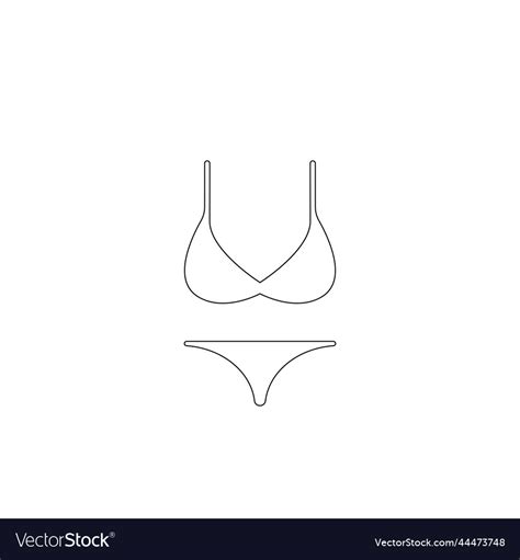 Swimsuits Or Bikini Icon Isolated On White Vector Image