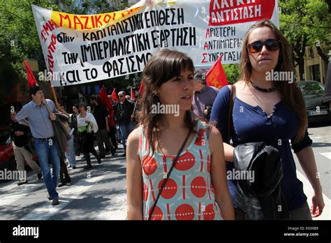 Thessaloniki Greece St May Protesters During May Day