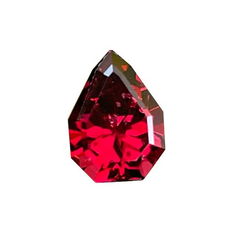 Bright Red Garnet Loose Gemstone 2 95 Carats Pear Garnet Faceted Garnet