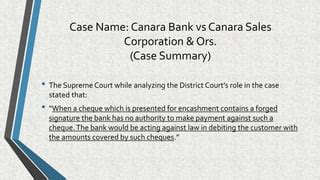 Canara Bank Case Law Pptx