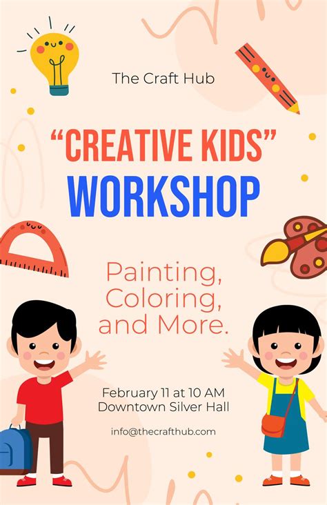 Children Workshop Poster in Illustrator, EPS, PSD, PNG, SVG, JPG, Word ...