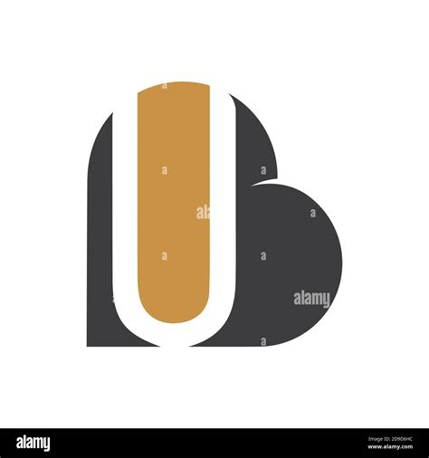 Initial Letter Ub Logo Or Bu Logo Vector Design Template Stock Vector