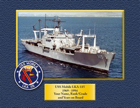 Uss Mobile Lka 115 Custom Personalized 85 X 11 Print Of Us Navy Ships
