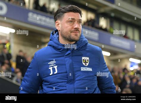 London England 12th Mar 2024 AFC Wimbledon Manager Johnnie Jackson