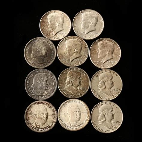 Four Classic Commemorative Halves And Seven 90 Silver Halves Lot 3071