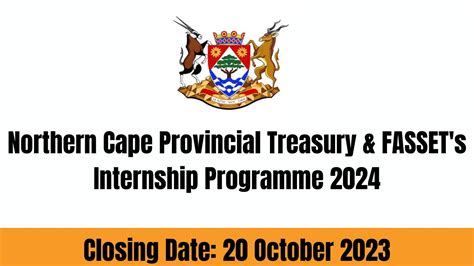 Northern Cape Provincial Treasury Fasset Internships 2024 Sa Careers