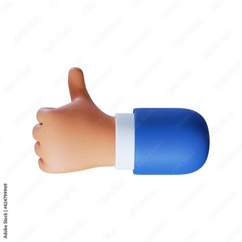 Cartoon Character Hand Like Gesture Business Clip Art Isolated On