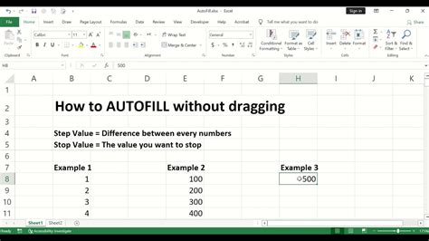 How To Autofill In Excel Without Dragging Using Fill Series Youtube